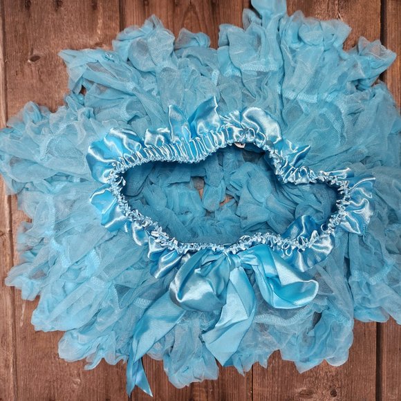 Girls Fluffy Petti Skirt, Size: M (2T-4T) Tutu Skirt, Color: Sapphire - Picture 2 of 2